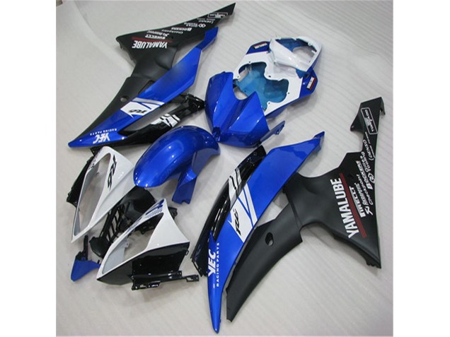 Blanco Azul Negro Carenado Moto Yamaha R6 08-16 Blanco Azul Negro Carenado Moto Yamaha R6 08-16