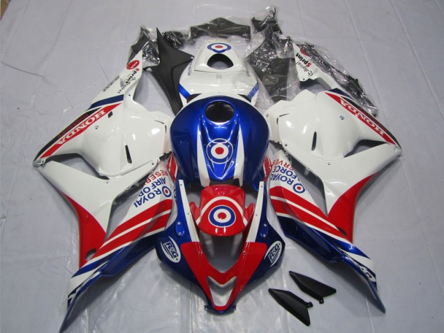 Blanco Azul Rojo Moto Plástico Honda CBR 600 RR 09-12 Blanco Azul Rojo Moto Plástico Honda CBR 600 RR 09-12