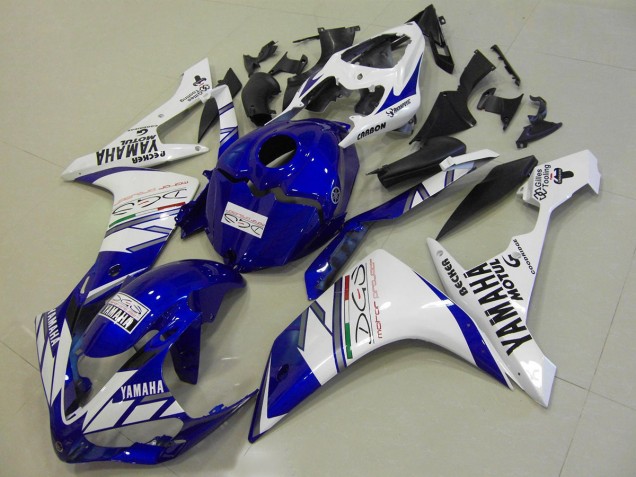 Blanco Azul Tri Colour Carenado Moto Yamaha R1 07-08 Blanco Azul Tri Colour Carenado Moto Yamaha R1 07-08