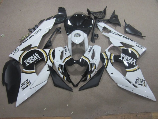 Blanco Lucky Strike Negro Motul Carenado Moto Suzuki GSXR 1000 K5 05-06 Blanco Lucky Strike Negro Motul Carenado Moto Suzuki GSXR 1000 K5 05-06