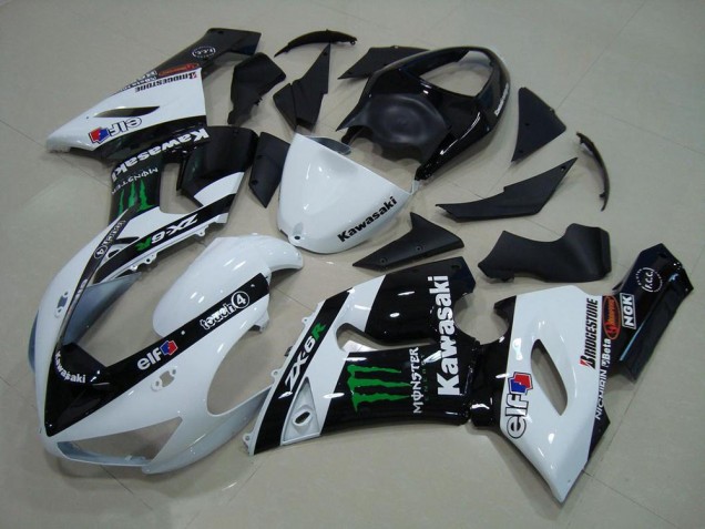 Blanco Monster Carenado Moto Kawasaki ZX6R 05-06 Blanco Monster Carenado Moto Kawasaki ZX6R 05-06