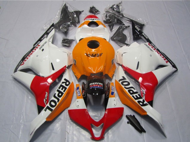 Blanco Naranja Negro Repsol Carenado Moto Honda CBR 600 RR 09-12 Blanco Naranja Negro Repsol Carenado Moto Honda CBR 600 RR 09-12