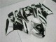Blanco Negro ABS Moto Plástica Kawasaki ZX6R 09-12 Blanco Negro ABS Moto Plástica Kawasaki ZX6R 09-12