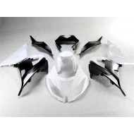 Blanco Negro ABS Moto Plástica Kawasaki ZX6R 13-18