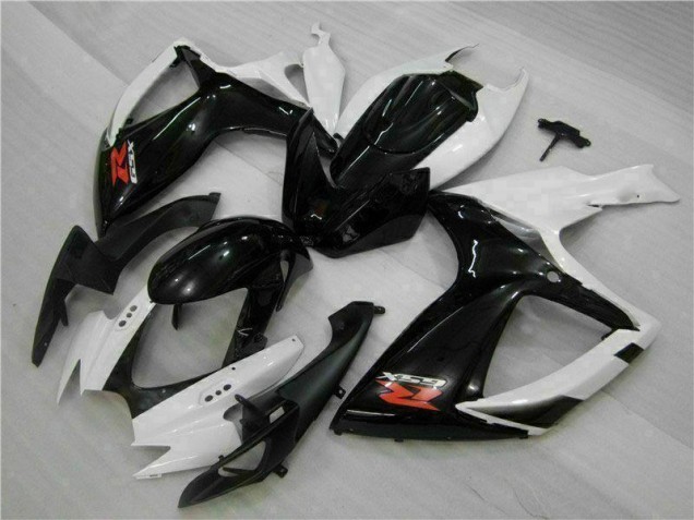 Blanco Negro ABS Moto Plástica Suzuki GSXR 600 / 750 K6 06-07 Blanco Negro ABS Moto Plástica Suzuki GSXR 600 / 750 K6 06-07