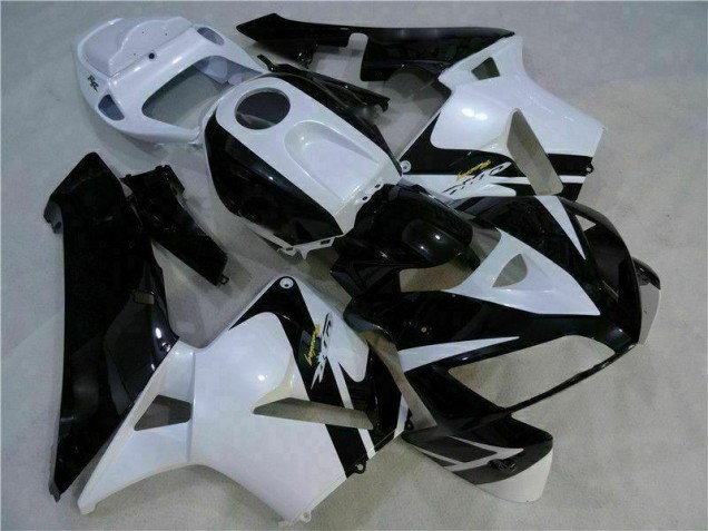 Blanco Negro ABS Moto Plástico Honda CBR 600 RR 05-06 Blanco Negro ABS Moto Plástico Honda CBR 600 RR 05-06