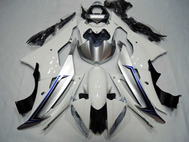 Blanco Negro Azul Carenado Moto Yamaha R6 08-16
