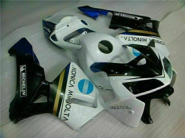 Blanco Negro Carenado & Plástico Moto Honda CBR 600 RR 05-06 Blanco Negro Carenado & Plástico Moto Honda CBR 600 RR 05-06
