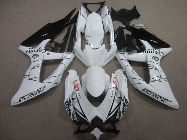 Blanco Negro Corona Extra Motul Carenado Moto Suzuki GSXR 600 K8 08-10 Blanco Negro Corona Extra Motul Carenado Moto Suzuki GSXR 600 K8 08-10