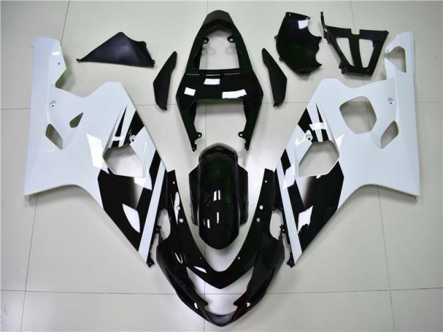Blanco Negro Inyección Kit Carenado Moto Suzuki GSXR 600 / 750 K4 04-05 Blanco Negro Inyección Kit Carenado Moto Suzuki GSXR 600 / 750 K4 04-05