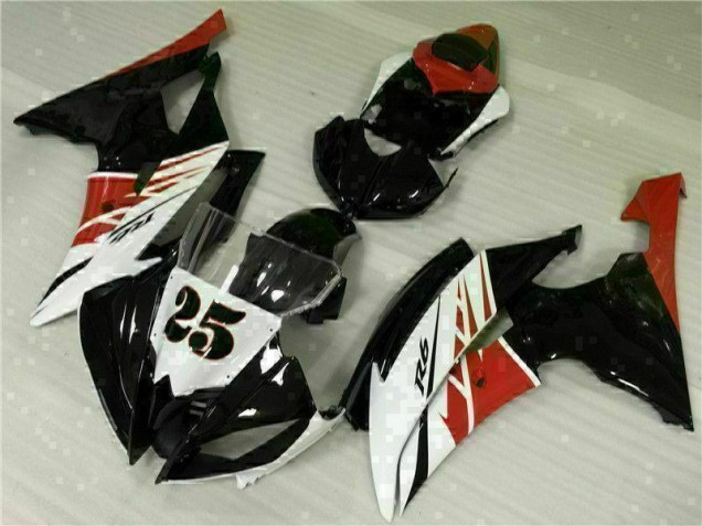 Blanco Negro Inyección Kit Carenado Moto Yamaha R6 08-16 Blanco Negro Inyección Kit Carenado Moto Yamaha R6 08-16