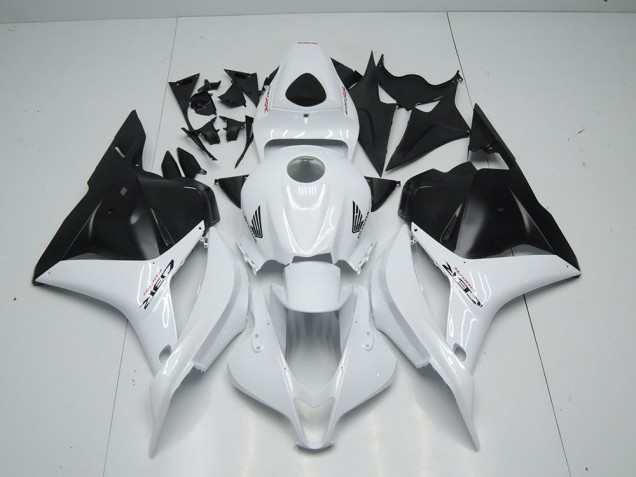 Blanco Negro Mate Carenado Moto Honda CBR 600 RR 09-12 Blanco Negro Mate Carenado Moto Honda CBR 600 RR 09-12
