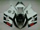 Blanco Negro Moto Plástica Suzuki GSXR 1000 K3 03-04 Blanco Negro Moto Plástica Suzuki GSXR 1000 K3 03-04