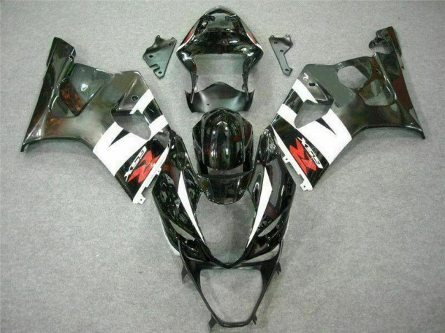 Blanco Negro Moto Plástico Suzuki GSXR 1000 K3 03-04 Blanco Negro Moto Plástico Suzuki GSXR 1000 K3 03-04
