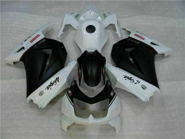 Blanco Negro Ninja Carenado Moto Kawasaki EX250 08-12 Blanco Negro Ninja Carenado Moto Kawasaki EX250 08-12
