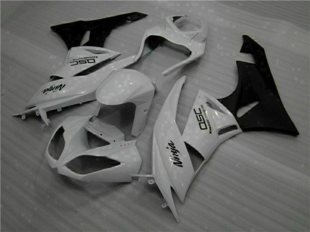 Blanco Negro Ninja Carenado Moto Kawasaki ZX6R 09-12 Blanco Negro Ninja Carenado Moto Kawasaki ZX6R 09-12