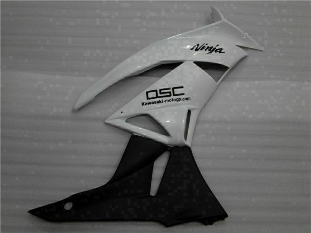 Blanco Negro Ninja Carenado Moto Kawasaki ZX6R 09-12 Blanco Negro Ninja Carenado Moto Kawasaki ZX6R 09-12