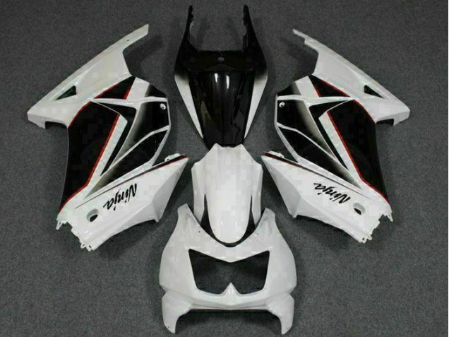 Blanco Negro Ninja Carenados Moto Kawasaki EX250 08-12 Blanco Negro Ninja Carenados Moto Kawasaki EX250 08-12