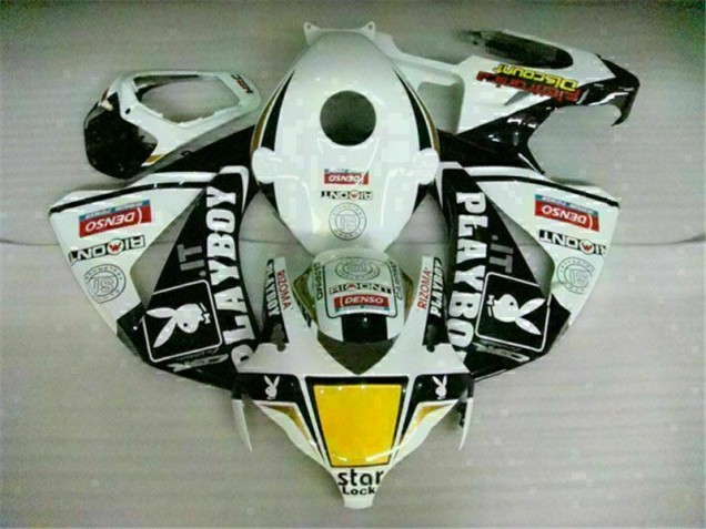 Blanco Negro Playboy ABS Carenado Motocicleta Honda CBR 1000 RR 08-11