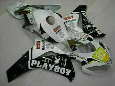 Blanco Negro Playboy Kit ABS Carenado Motocicleta Honda CBR 1000 RR 08-11