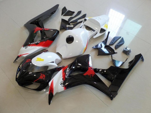 Blanco Negro con No Pegatinas Carenado Moto Honda CBR 1000 RR 06-07 Blanco Negro con No Pegatinas Carenado Moto Honda CBR 1000 RR 06-07