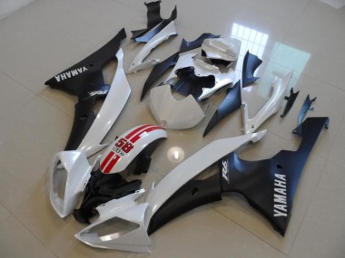 Blanco Perla & Negro 58 Sic Carenado Moto Yamaha R6 08-16