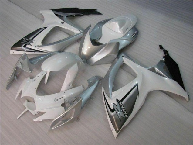 Blanco Plata Kit Completo Carenado Moto Suzuki GSXR 600 / 750 K6 06-07 Blanco Plata Kit Completo Carenado Moto Suzuki GSXR 600 / 750 K6 06-07
