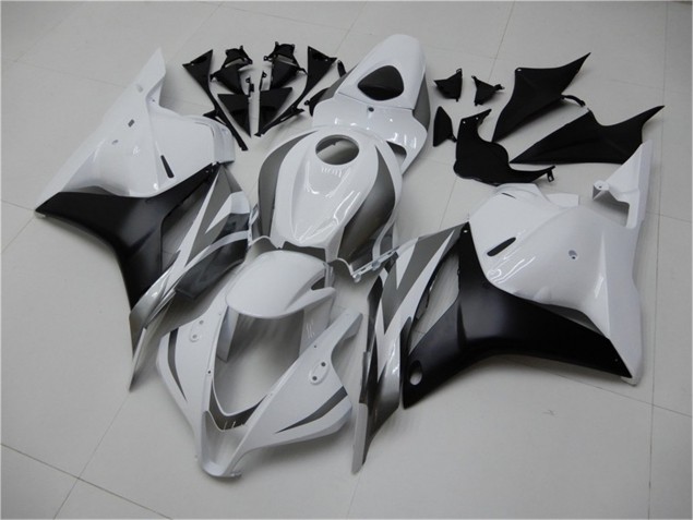 Blanco Plata Negro Carenado Moto Honda CBR 600 RR 09-12 Blanco Plata Negro Carenado Moto Honda CBR 600 RR 09-12