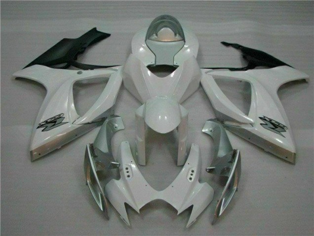 Blanco Plata Plástico Moto Suzuki GSXR 600 / 750 K6 06-07 Blanco Plata Plástico Moto Suzuki GSXR 600 / 750 K6 06-07