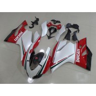 Blanco Rojo ABS Carenado Motocicleta Ducati 1199 11-14