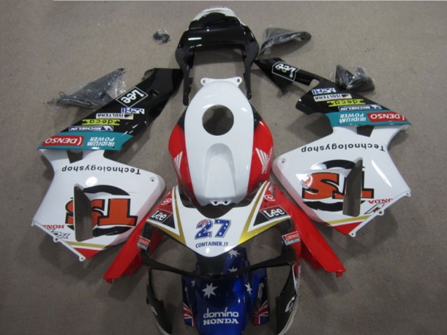 Blanco Rojo Azul Lee 27 Carenado Moto Honda CBR 600 RR 05-06 Blanco Rojo Azul Lee 27 Carenado Moto Honda CBR 600 RR 05-06