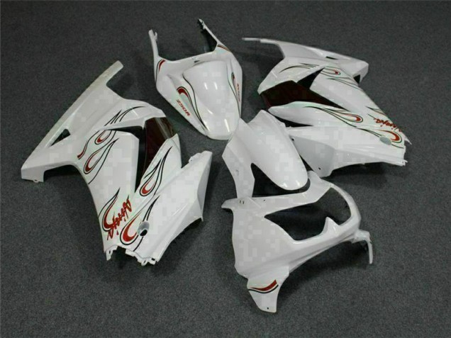Blanco Rojo Carenado Moto Kawasaki EX250 08-12 Blanco Rojo Carenado Moto Kawasaki EX250 08-12