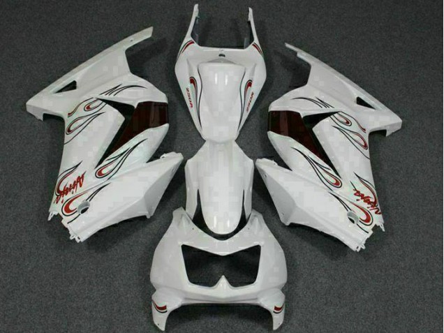 Blanco Rojo Carenado Moto Kawasaki EX250 08-12 Blanco Rojo Carenado Moto Kawasaki EX250 08-12
