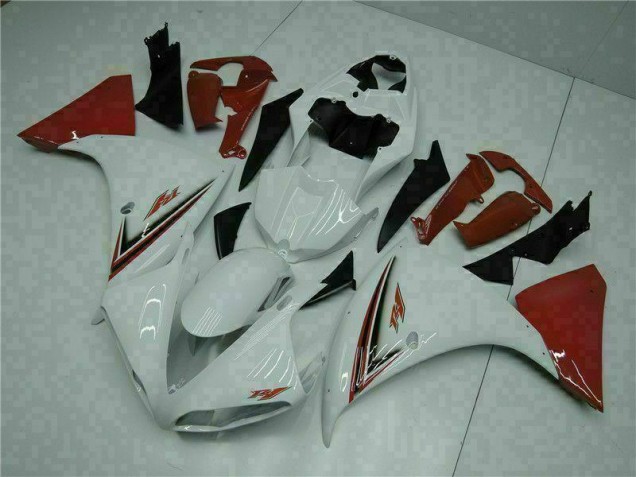Blanco Rojo Carenado Moto Yamaha R1 09-11 Blanco Rojo Carenado Moto Yamaha R1 09-11