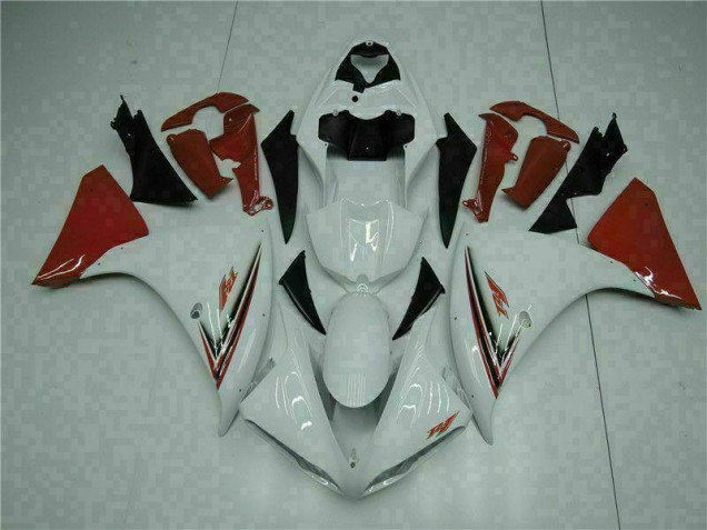 Blanco Rojo Carenado Moto Yamaha R1 09-11 Blanco Rojo Carenado Moto Yamaha R1 09-11