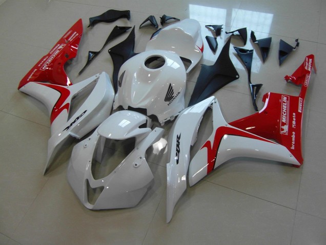 Blanco Rojo Carrera Versión Carenado Moto Honda CBR 600 RR 07-08 Blanco Rojo Carrera Versión Carenado Moto Honda CBR 600 RR 07-08