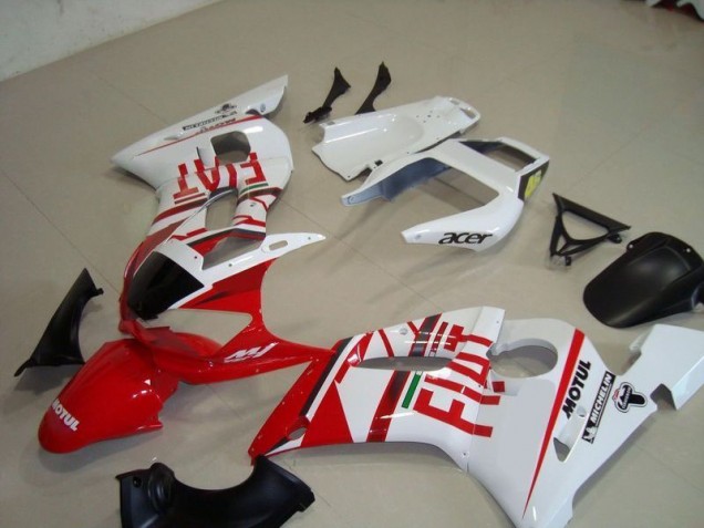 Blanco Rojo Fiat Motul Acer Carenado Moto Yamaha R6 98-02 Blanco Rojo Fiat Motul Acer Carenado Moto Yamaha R6 98-02