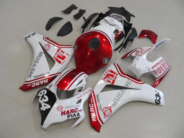 Blanco Rojo HARC Pro PIAA 634 Kits Carenado Moto Honda CBR 1000 RR 08-11 Blanco Rojo HARC Pro PIAA 634 Kits Carenado Moto Honda CBR 1000 RR 08-11