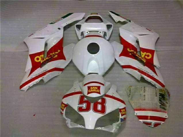 Blanco Rojo Kits Completo Carenado Moto ABS Honda CBR 1000 RR 04-05 Blanco Rojo Kits Completo Carenado Moto ABS Honda CBR 1000 RR 04-05