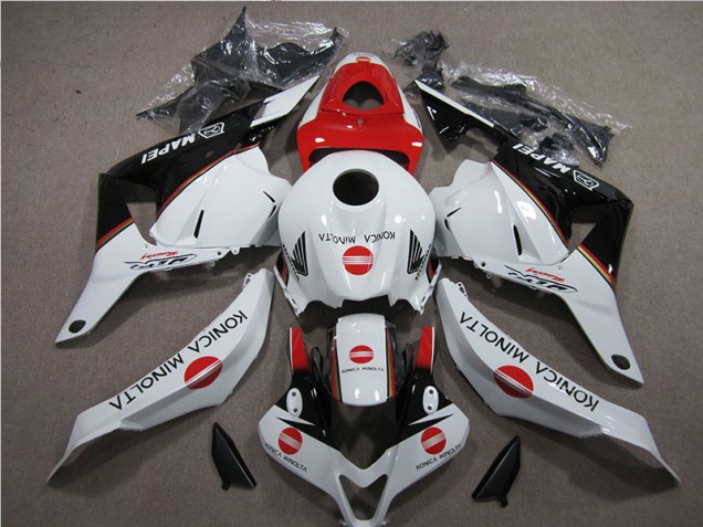 Blanco Rojo Konica Minolta Carenado Moto Honda CBR 600 RR 09-12 Blanco Rojo Konica Minolta Carenado Moto Honda CBR 600 RR 09-12