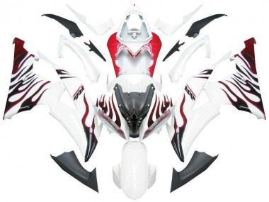 Blanco Rojo Llama R6 Carenado Moto Yamaha R6 08-16