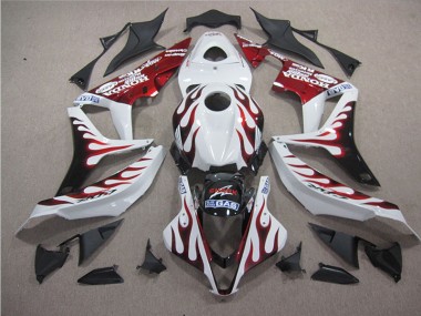 Blanco Rojo Llama Tiburón Carenado Moto Honda CBR 1000 RR 04-05