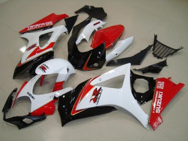 Blanco Rojo Negro Carenado Moto Suzuki GSXR 1000 K7 07-08