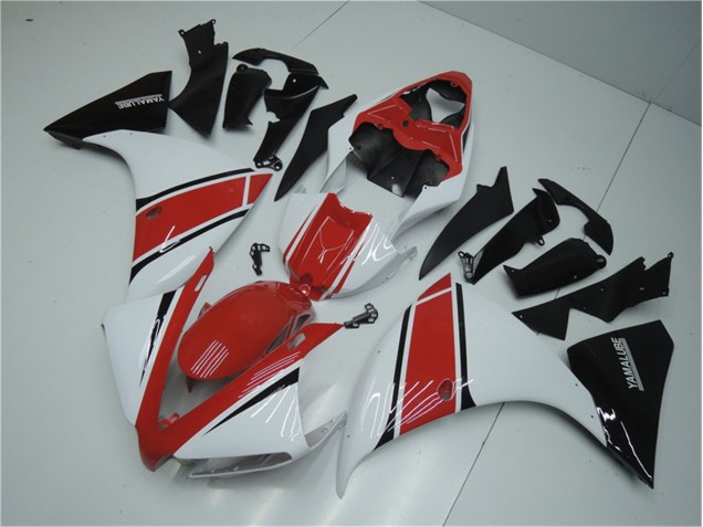 Blanco Rojo Negro Carenado Moto Yamaha R1 12-14 Blanco Rojo Negro Carenado Moto Yamaha R1 12-14