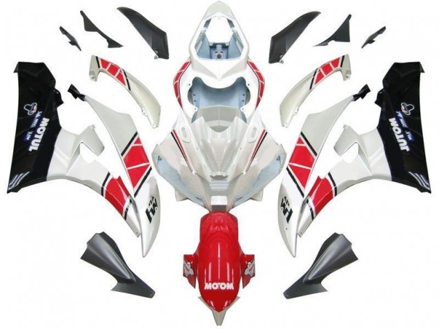Blanco Rojo Negro Kits Carenado Moto Yamaha R6 06-07 Blanco Rojo Negro Kits Carenado Moto Yamaha R6 06-07