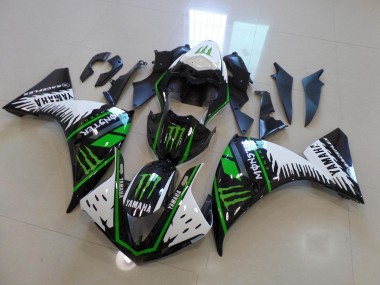 Blanco Verde Big Monster Carenado Moto Yamaha R1 12-14