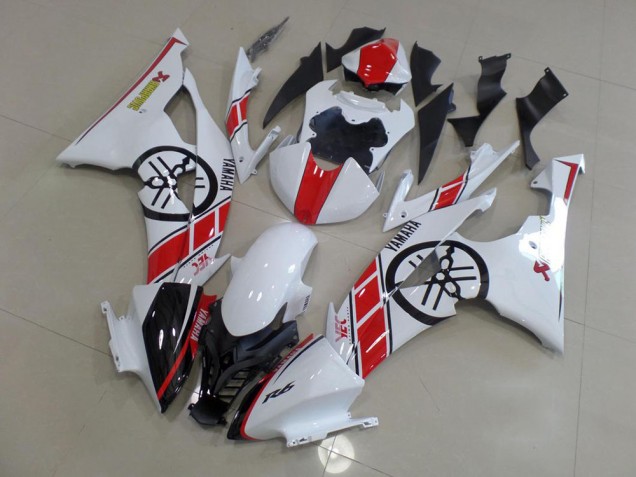 Blanco con Big Yamaha Logo Carenado Moto Yamaha R6 08-16 Blanco con Big Yamaha Logo Carenado Moto Yamaha R6 08-16