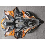 Brillante Naranja Negro Carenado Moto Kawasaki EX650 17-19