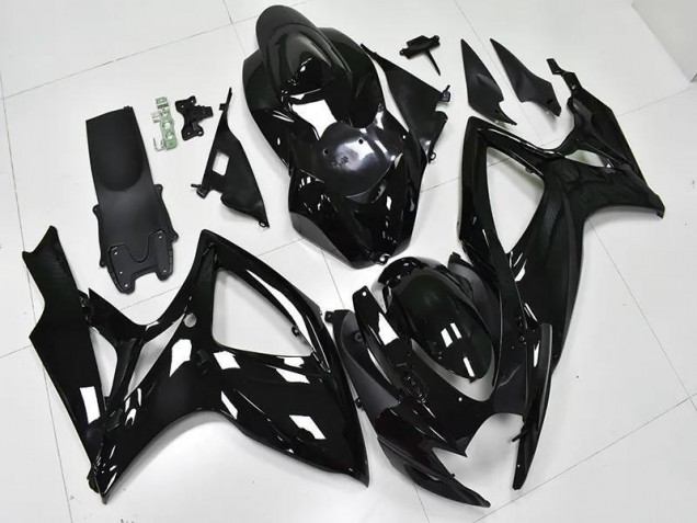 Brillante Negro Carenado Moto Suzuki GSXR 600 / 750 K6 06-07 Brillante Negro Carenado Moto Suzuki GSXR 600 / 750 K6 06-07