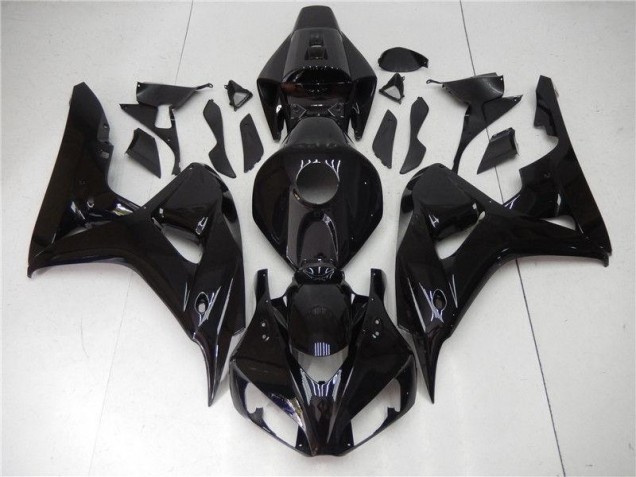 Brillante Negro Kit Carenado Moto Honda CBR 1000 RR 06-07 Brillante Negro Kit Carenado Moto Honda CBR 1000 RR 06-07
